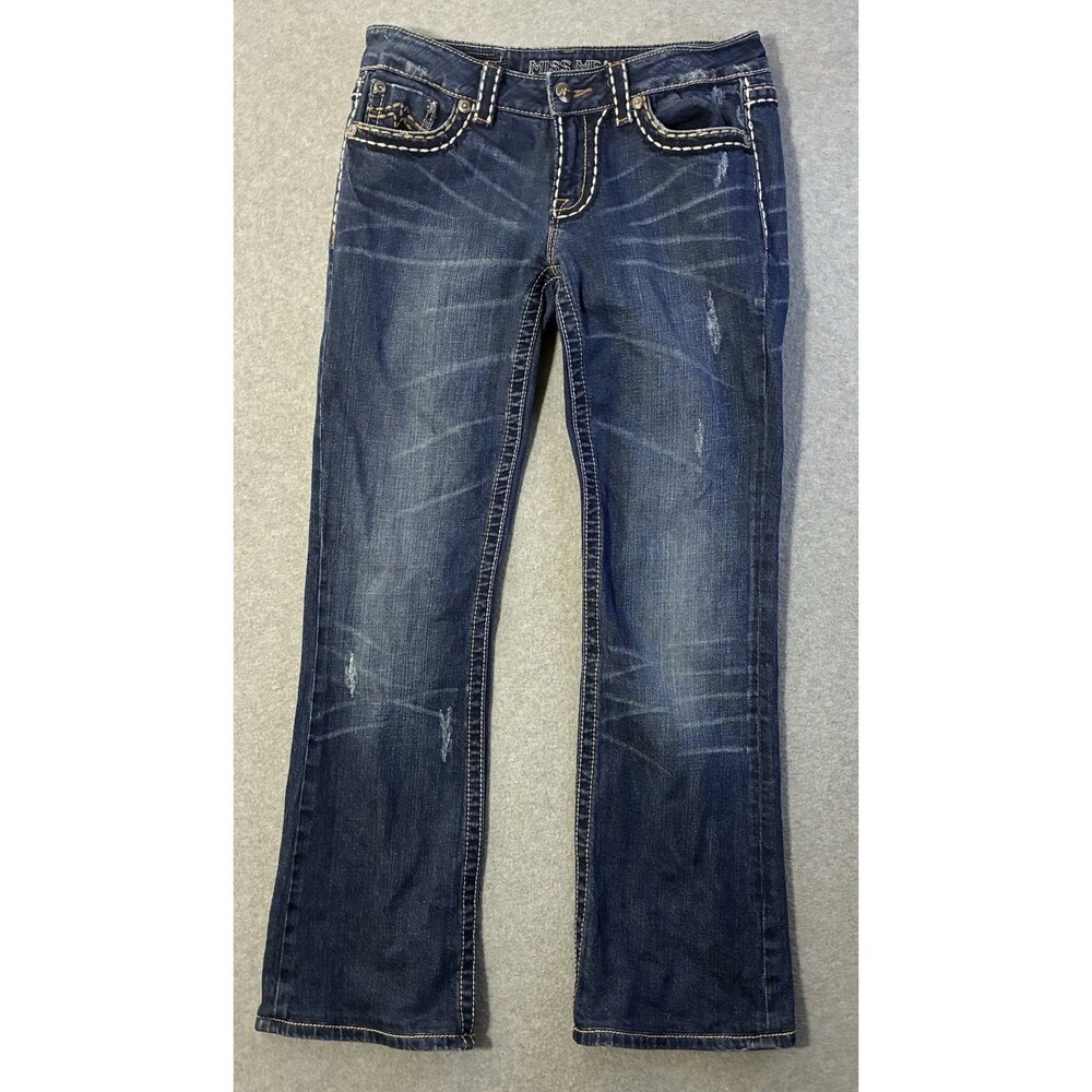 Miss Me Jeans Women’s Size 30 Irene Boot Cut Y2K Western Flap Pocket Denim